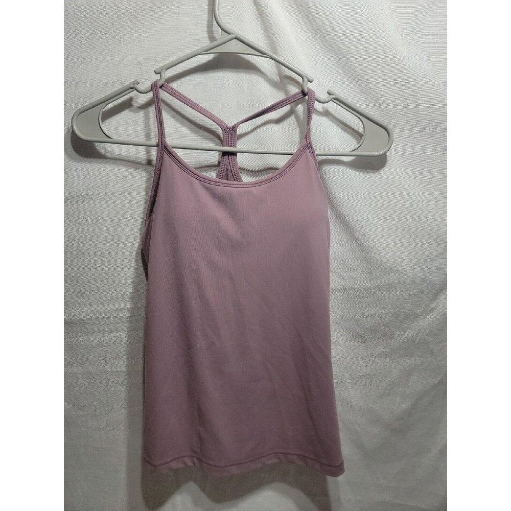 Yogalicious Purple Padded Racerback Crop Tank Top Size XS